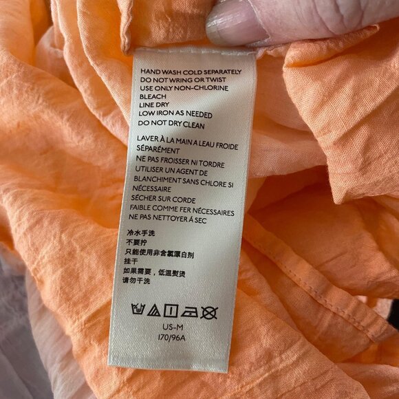 Free People little Bit Of Something Ombré Blouse Womens M Smocked NWT - Picture 8 of 9